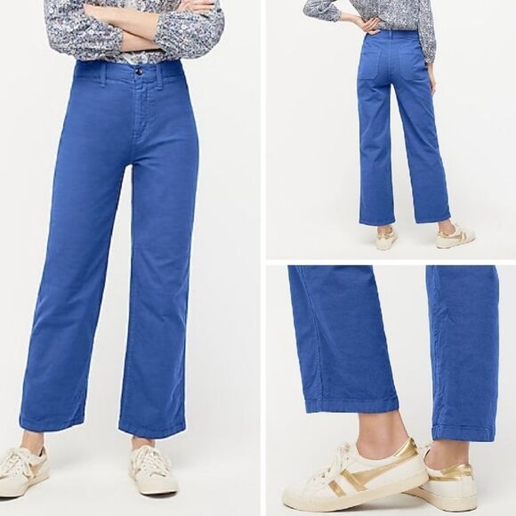 J. Crew Slim Wide Leg Cropped Pant Navy Blue NEW - Picture 11 of 11